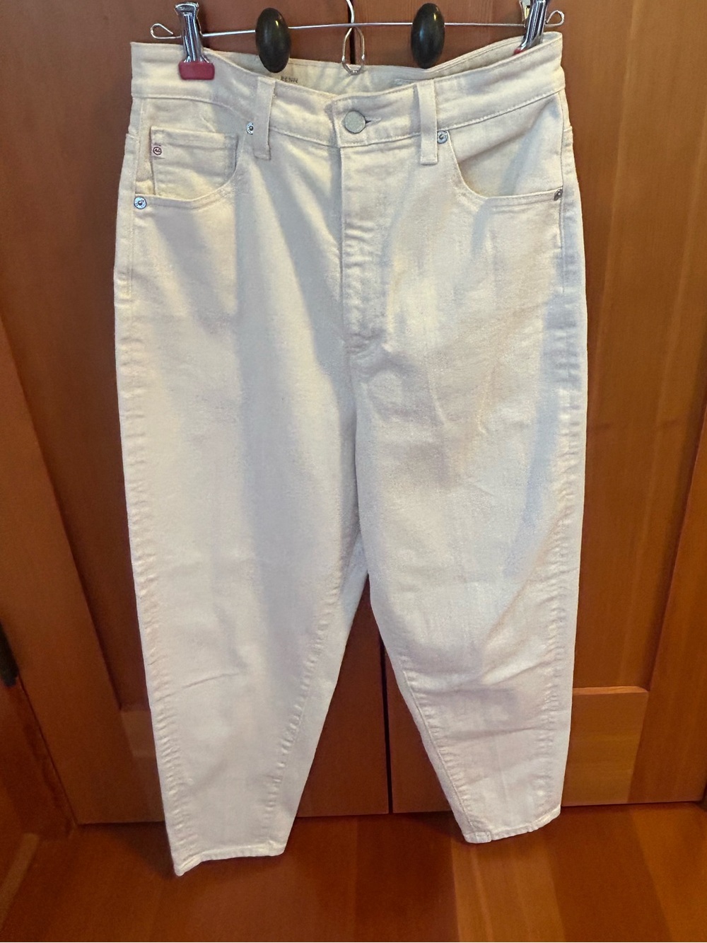 AG Adriano Goldschmied Renn High-Rise Barrel Jeans – Cream / Off White – 27R